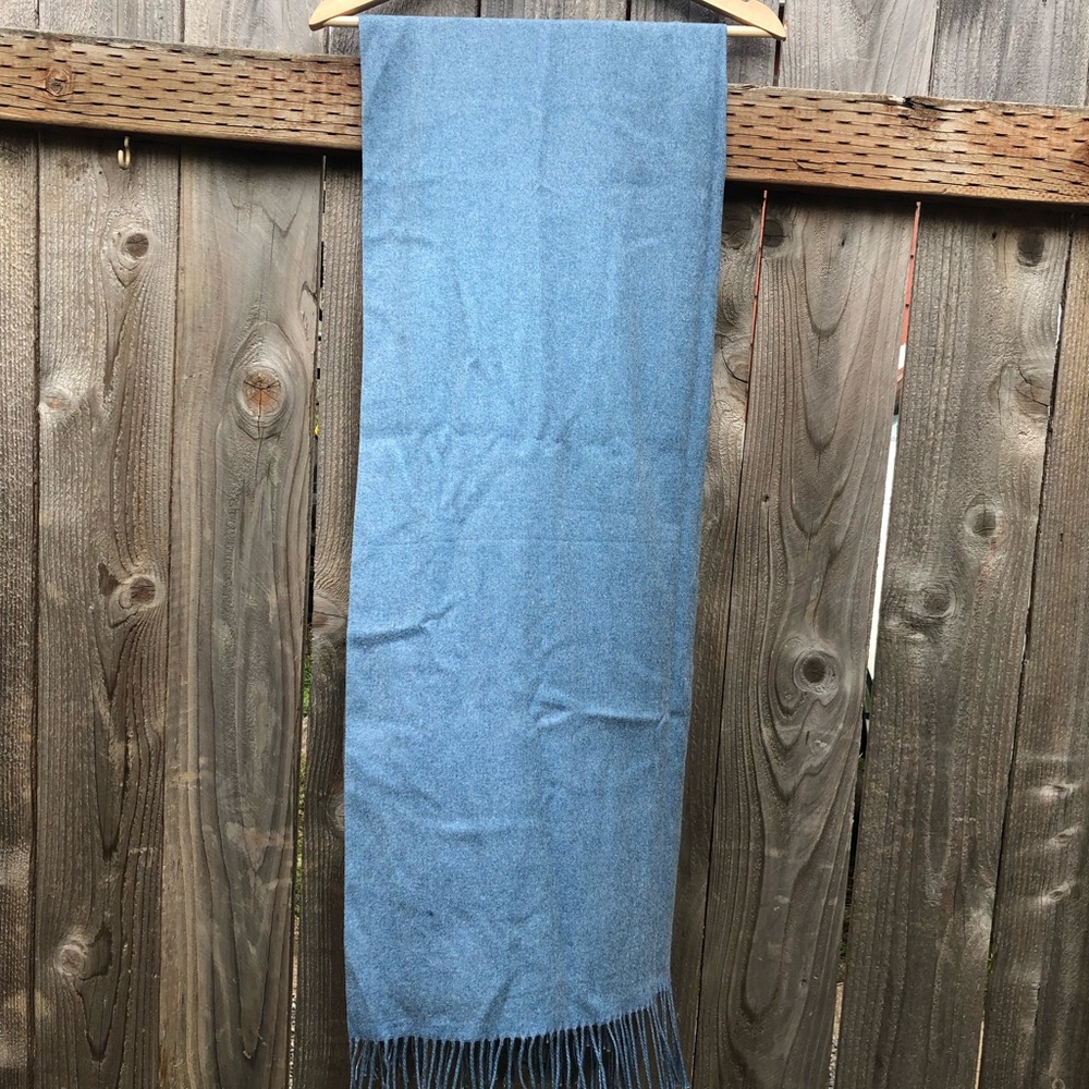 Soft blue and grey French scarf